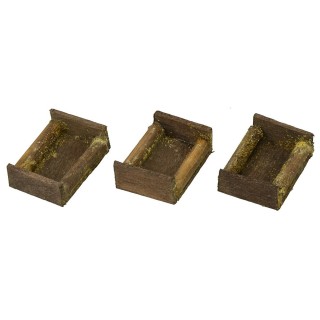 Conjunto de 3 cajas vacías de madera de 2,4x1,8x0,8 cm h