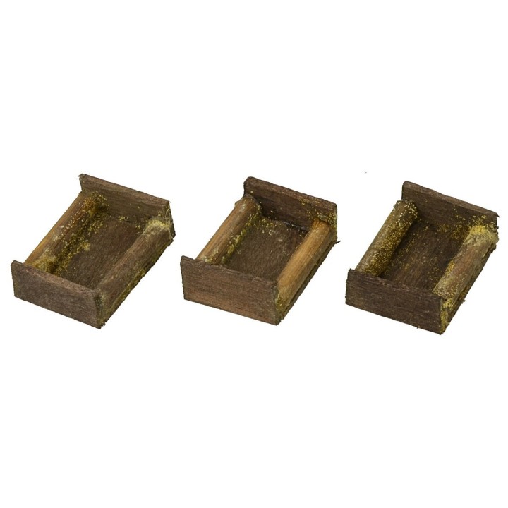 Set of 3 empty wooden boxes cm 2,4x1,8x0,8 h