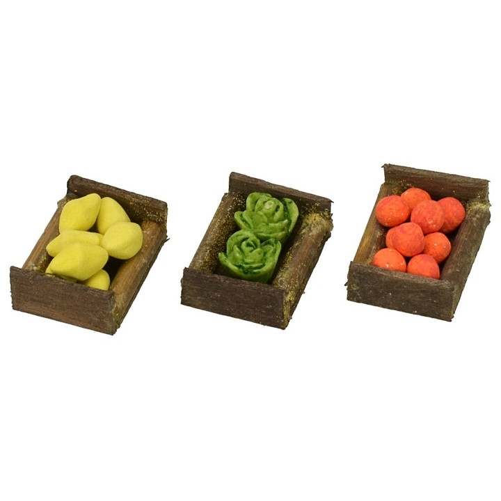 Set 3 cassette vuote in legno cm 2,4x1,8x0,8 h