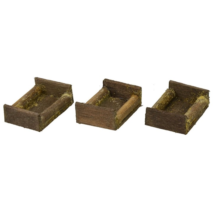 Set of 3 empty wooden boxes cm 2,4x1,8x0,8 h