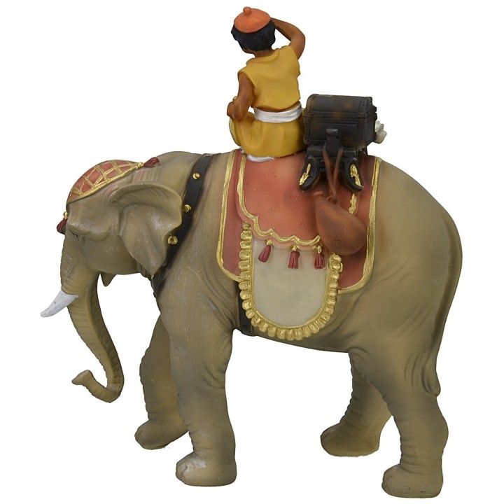 Resin young boy on elephant series 12 cm