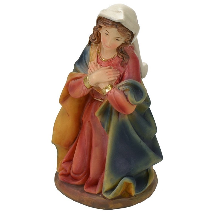 Nativity with seated child in resin series 15 cm