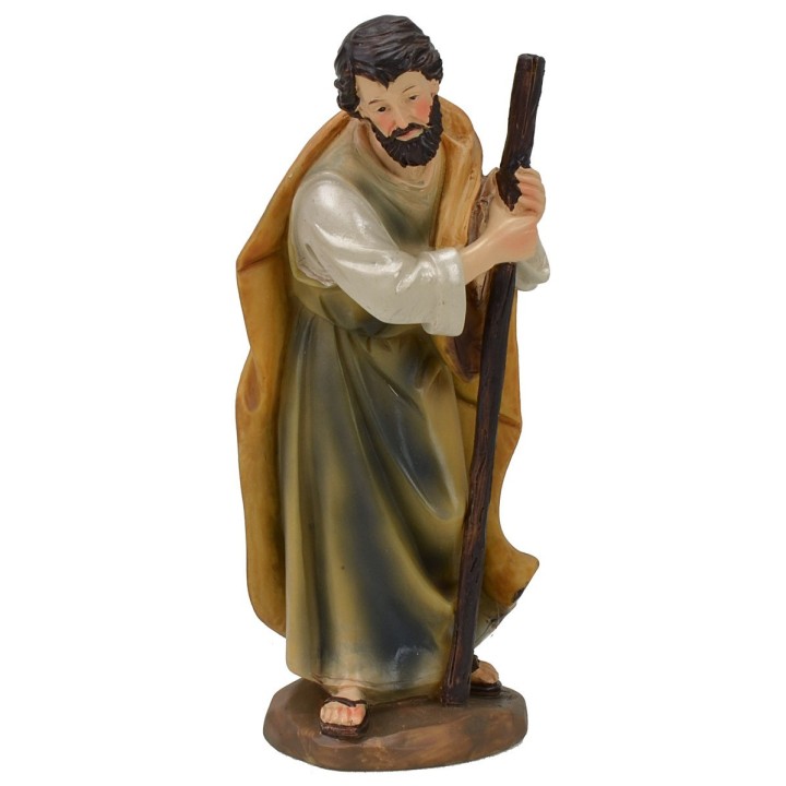 Natività 5 soggetti con Gesù seduto in resina serie 15 cm