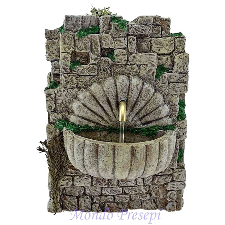 Fuente pesebre colgante de resina con bomba