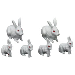 Rabbit family for statues 12 cm