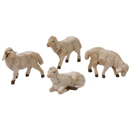 Set of 4 sheep for 12 cm statues