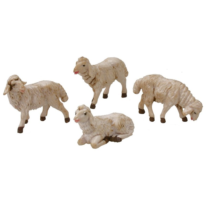 Set of 4 sheep for 12 cm statues