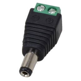 5.5x2.1mm male connector with screw terminals