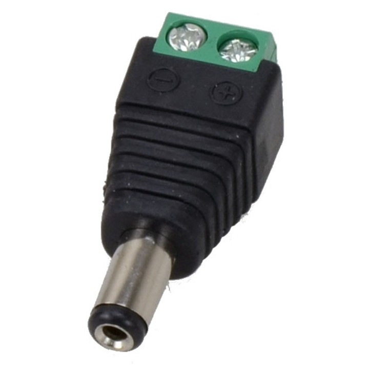 5.5x2.1mm male connector with screw terminals