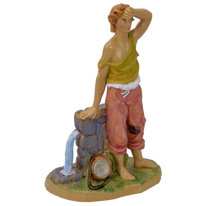 Pastore alla fontana cm 20 lux