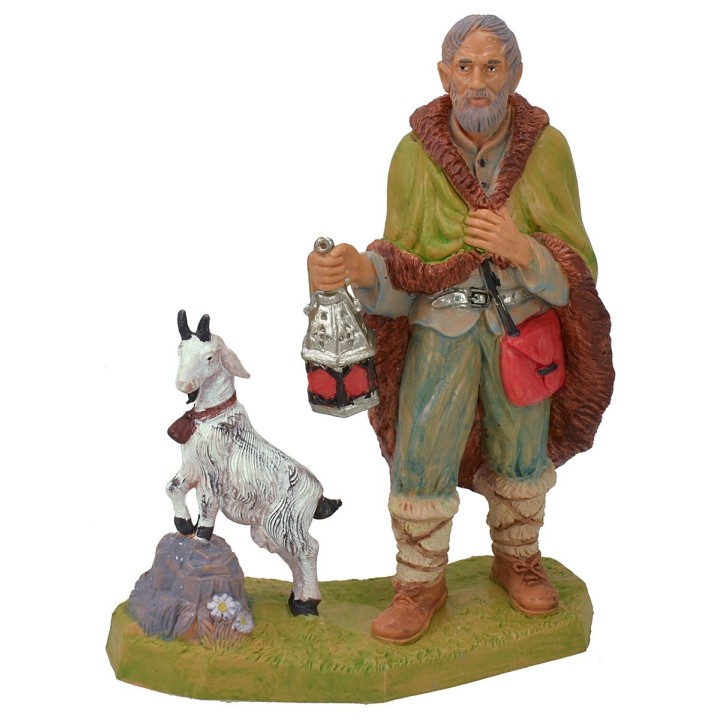 Pastore con lanterna e capra serie 20 cm lux