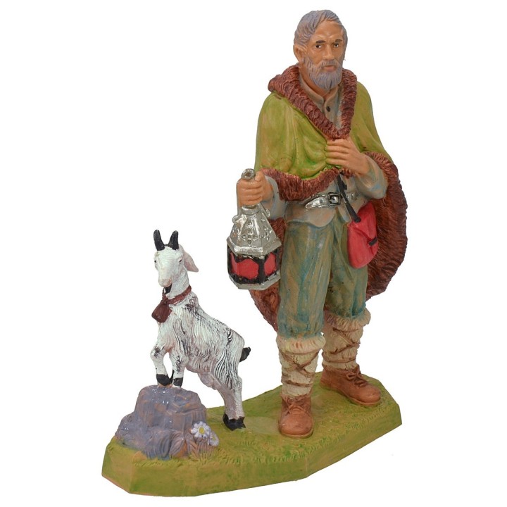 Pastore con lanterna e capra serie 20 cm lux