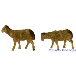 Conjunto de 2 ovejas oliver para estatuas de 8-10 cm