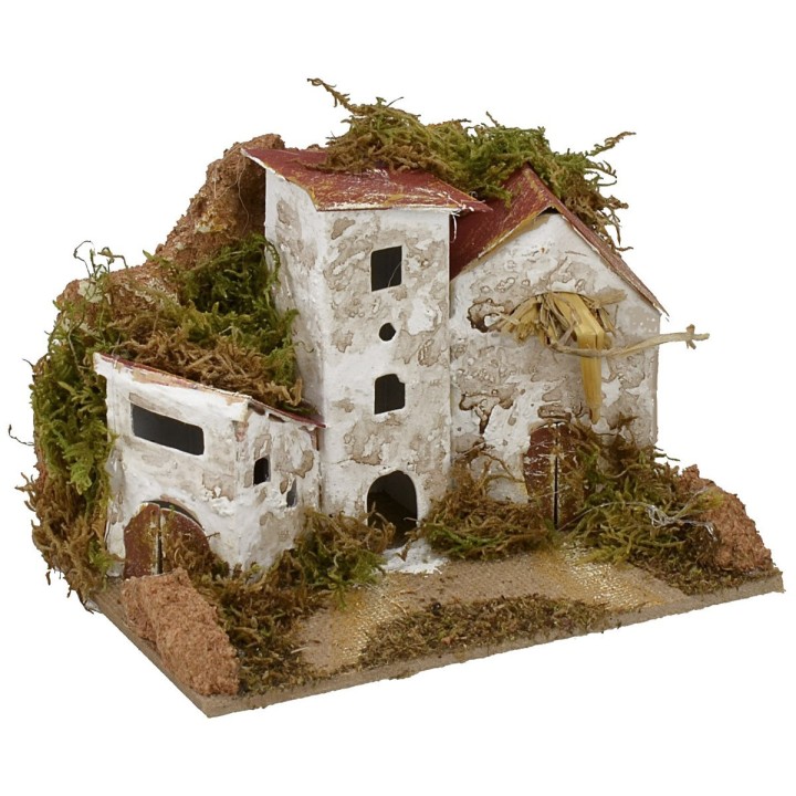 Grupo de casitas para belén de 15x10,5x10 cm h