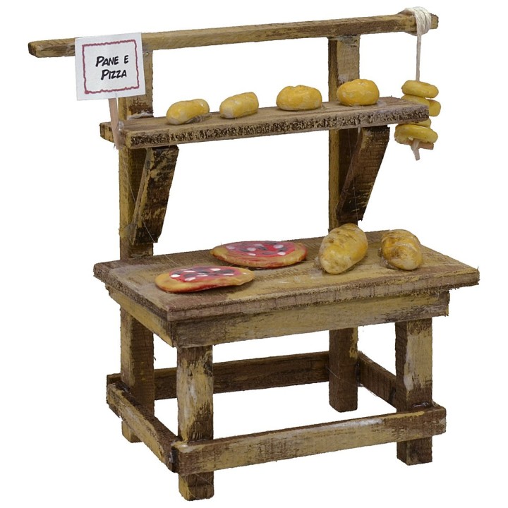 Banquet with bread and pizzas cm 11x6x10,5 h