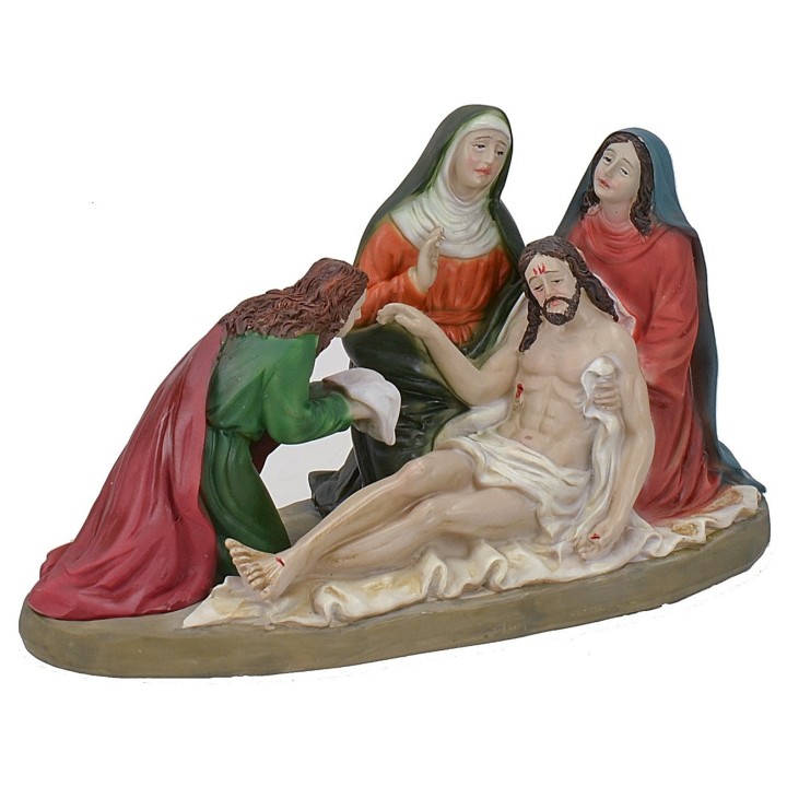 Escena de Jesús descendido de la cruz serie de estatuas