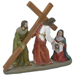 Salita sul monte Calvario 13 cm statue pasquali
