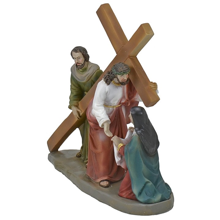 Salita sul monte Calvario 13 cm statue pasquali