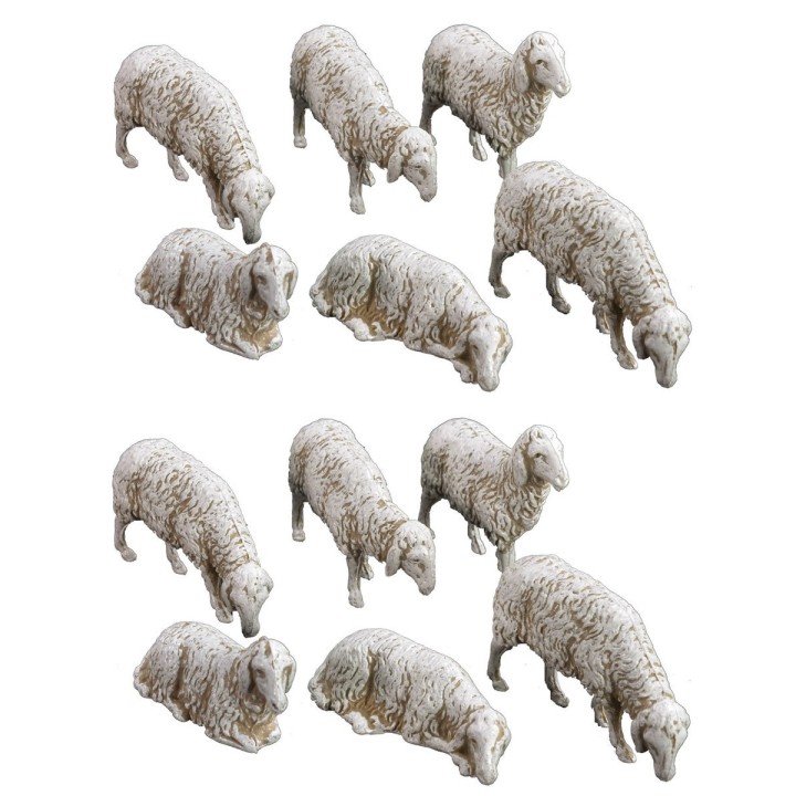 Set 12 pecore Landi Moranduzzo per figure cm 10