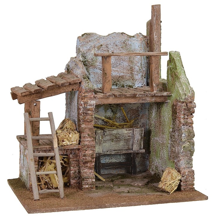 Fienile con mangiatoia cm 20X14,5X21,5 h