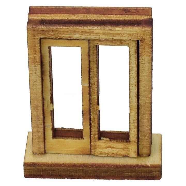 Ventana con marco de madera cm 2,7x1x3,4 h