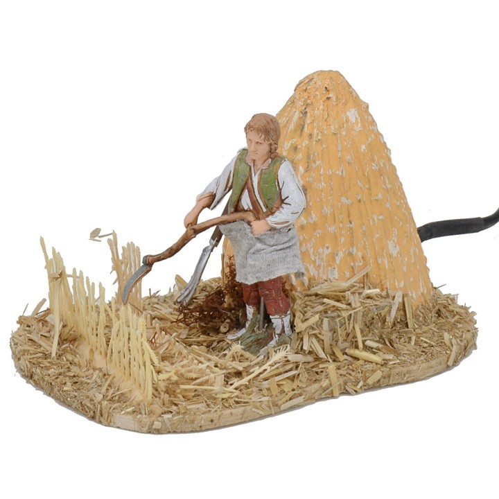 Campesino que siega en movimiento 10 cm Landi Moranduzzo