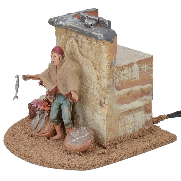 Fishmonger in movement 10 cm Landi Moranduzzo