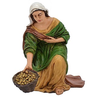 Donna con cesto serie 13 cm Pigini