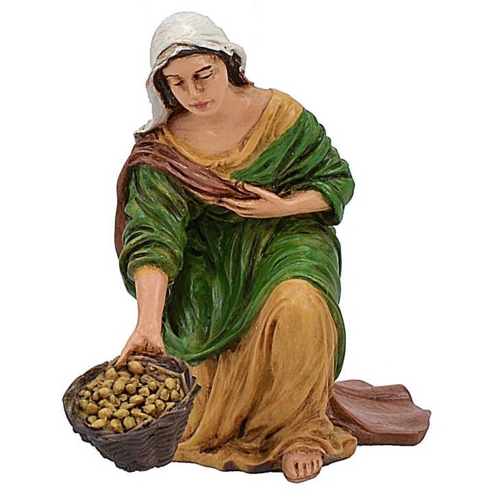 Mujer con cesta serie 13 cm Pigini