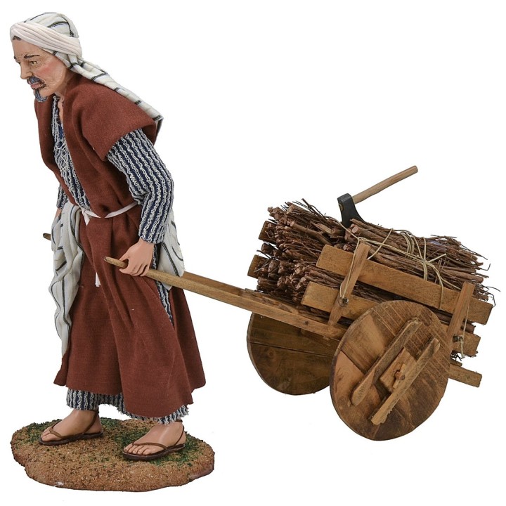 Uomo con carretto 30 cm Pigini