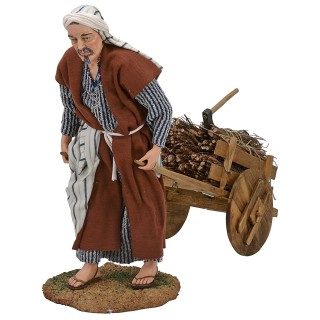 Man with cart 30 cm Pigini