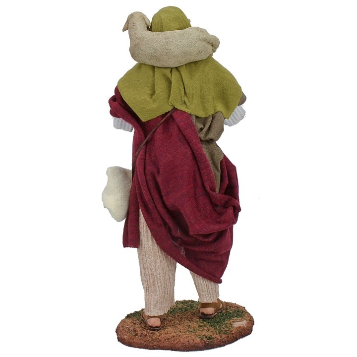 Pastore con agnello in spalle 30 cm Pigini