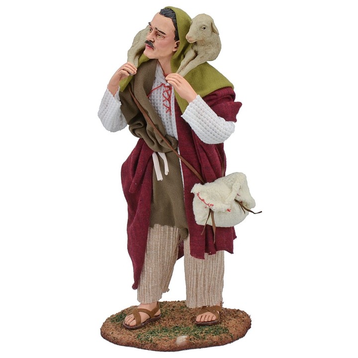Pastore con agnello in spalle 30 cm Pigini