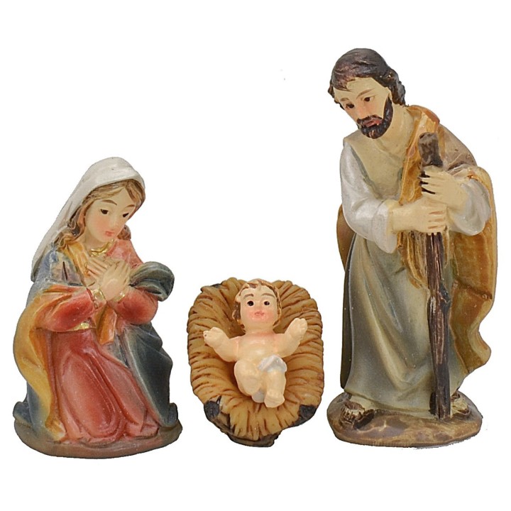 Nativity Set 11 subjects 5 cm in resin for Crib