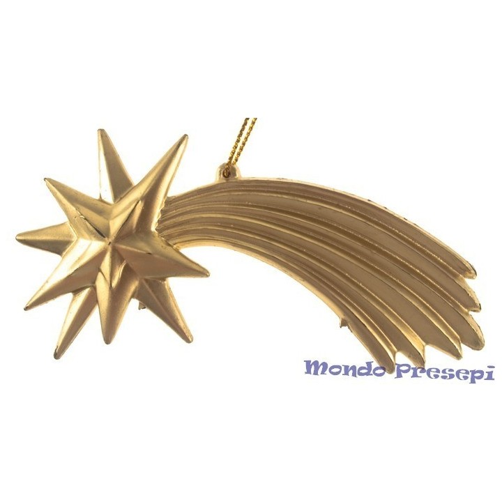 Stella cometa oro per presepe