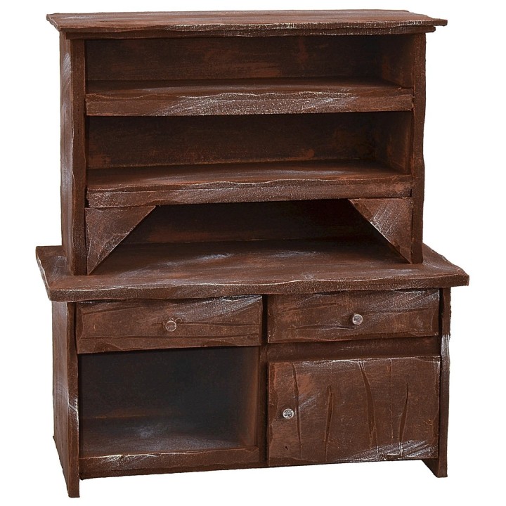 Aparador de madera envejecida cm 25x14x30 h