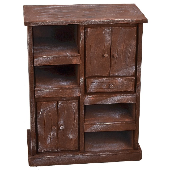 Kitchen cabinet in antiqued wood cm 24,5x14,5x31,5 h