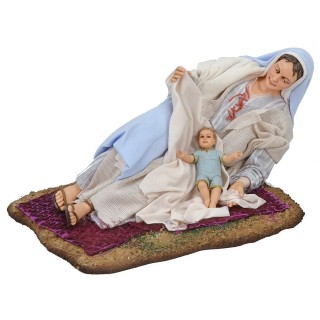 Madonna acostada con niño serie 30 cm Pigini