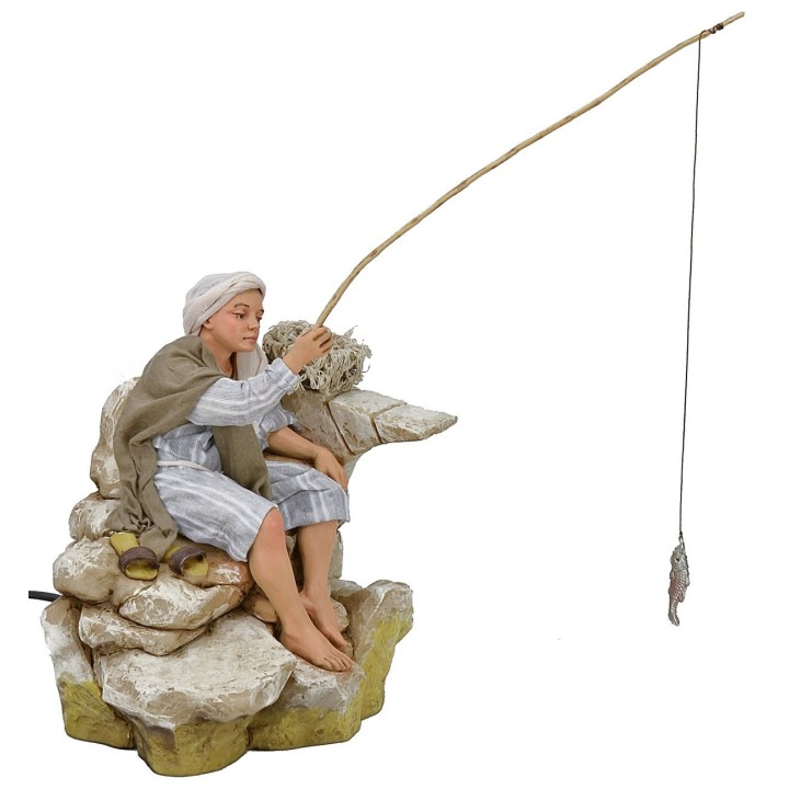 Young oriental fisherman on the move Pigini