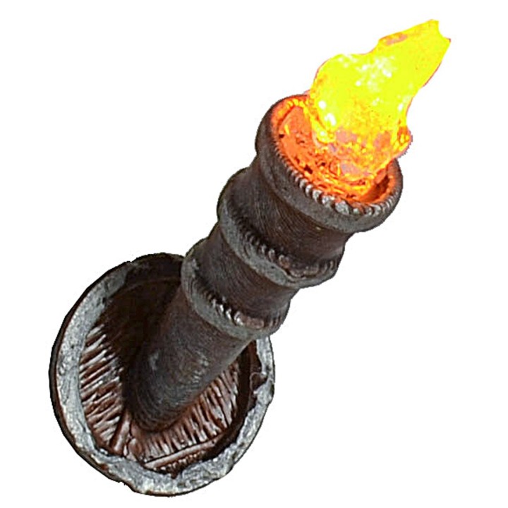 Antorcha h 3,7 cm parpadeante con led amarillo 12 v.