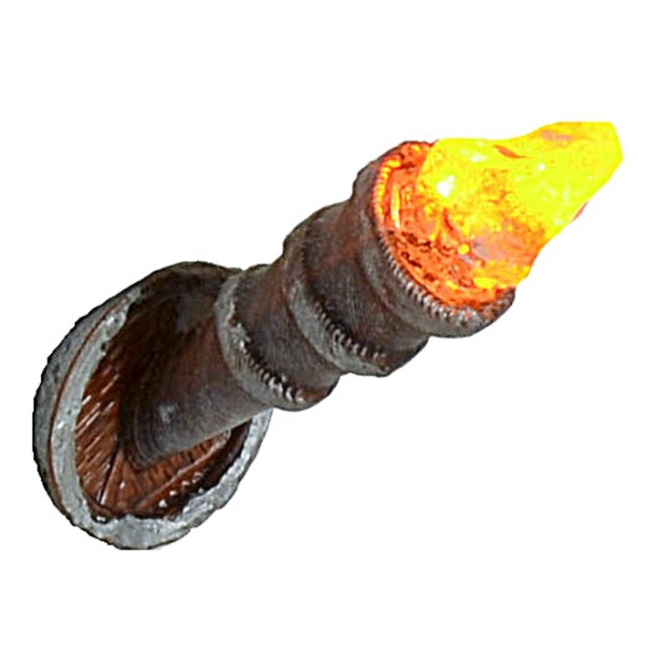 Flickering torch h 3.7 cm with 12 v yellow led.