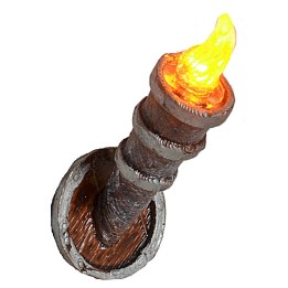 Flickering torch h 4.7 cm with 12 v yellow led.