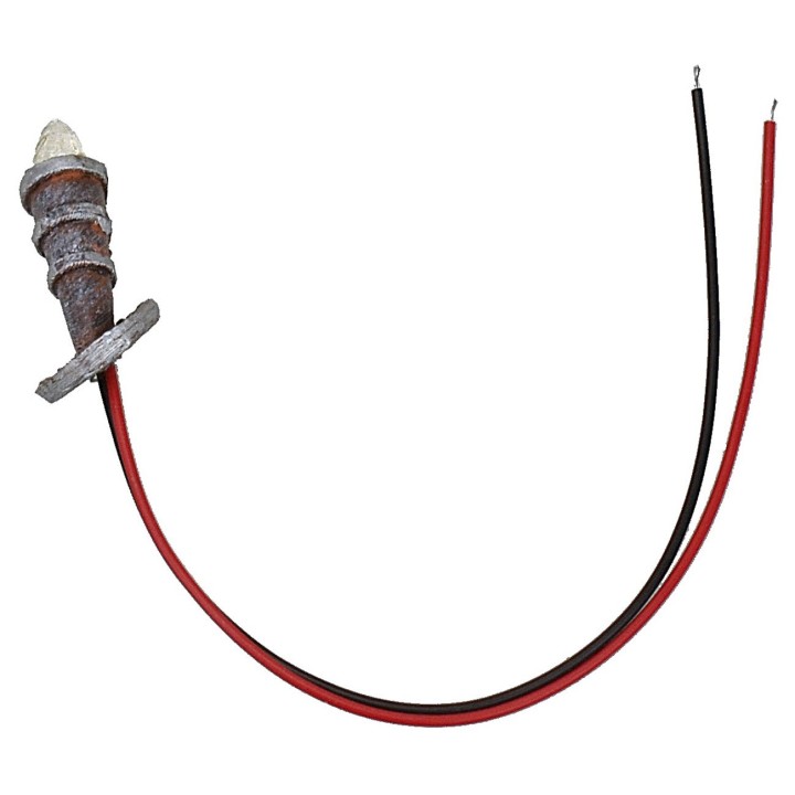 Antorcha h 4,7 cm parpadeante con led rojo 12 v.