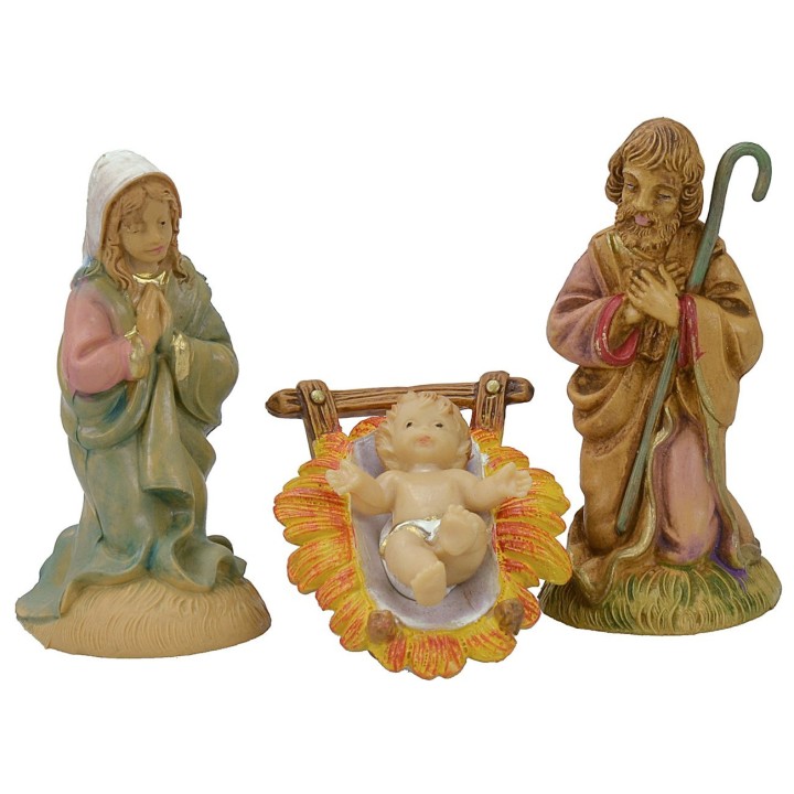 Cm 8 Natività lux set 3 pz in pvc