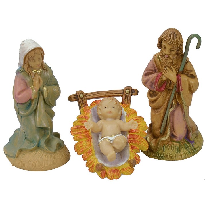 Conjunto de Natividad de 8 cm lux de 3 piezas en PVC