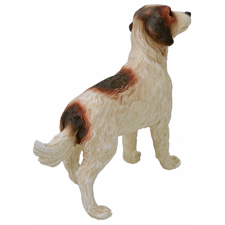 White and brown dog for 30 cm statues