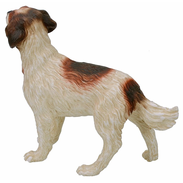 Perro blanco y marrón para estatuas de 30 cm