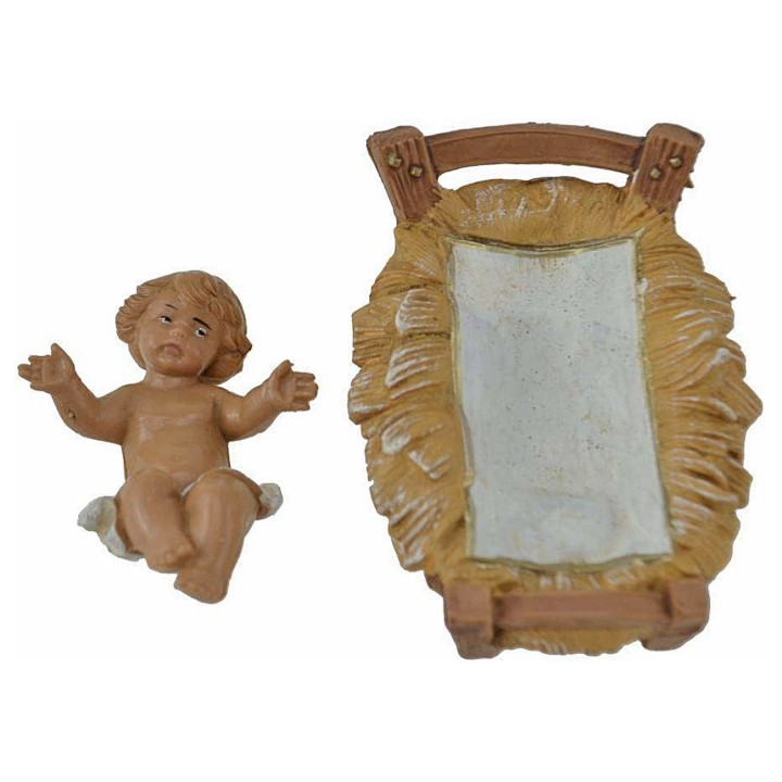 Baby Jesus with cradle 12 cm Fontanini series