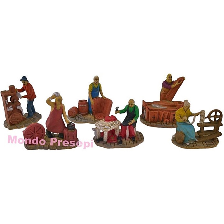 Juego de 6 artesanos de 7 cm - Cod. 