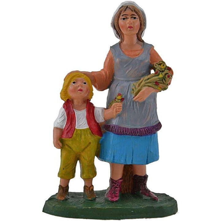10 cm color Woman with girl
